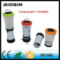 Ningbo dry battery powered lamps Camping Light LED torch and flashlight with hook